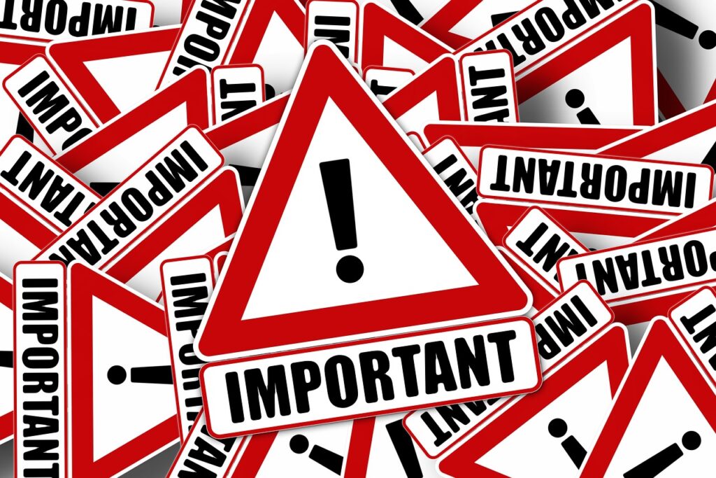 Important priorités signalisation